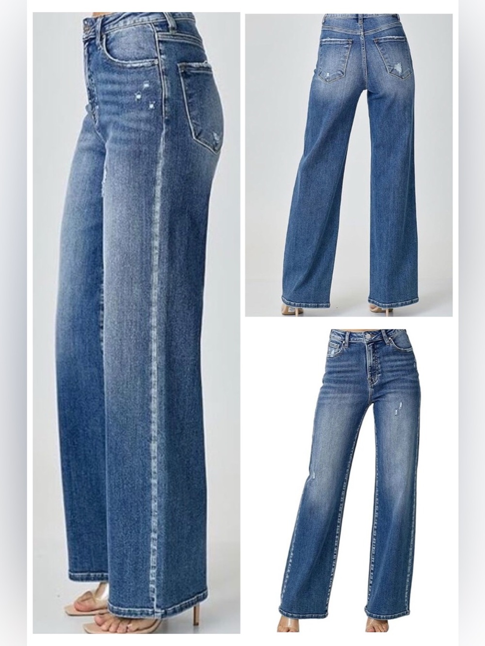 Risen Jeans High Waist Wide Leg Jeans EUC Size 13 / 31